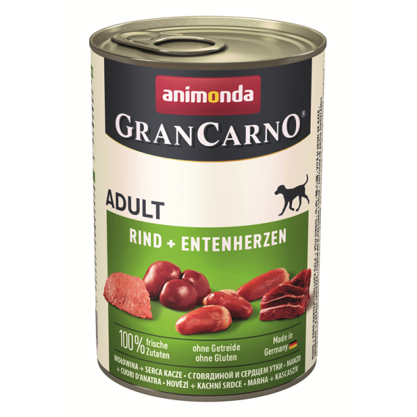 Animonda Dog Dose GranCarno Adult Rind & Entenherz 400g