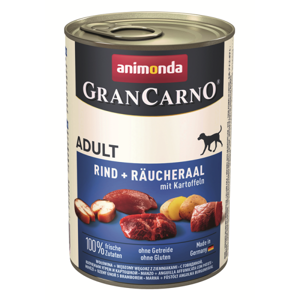Animonda Dog Dose GranCarno Adult Rind, Räucheraal & Karotten 400g