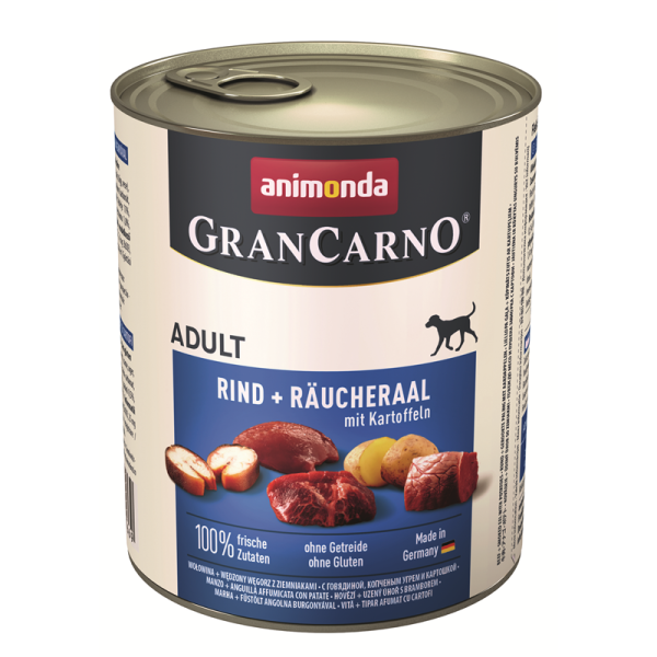 Animonda Dog Dose GranCarno Adult Rind, Räucheraal & Kartoffeln 800g
