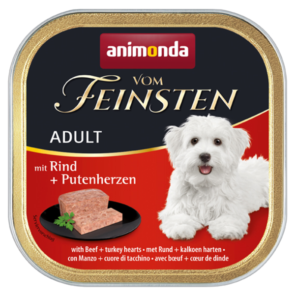Animonda Dog Vom Feinsten Adult mit Rind & Putenherzen 150g