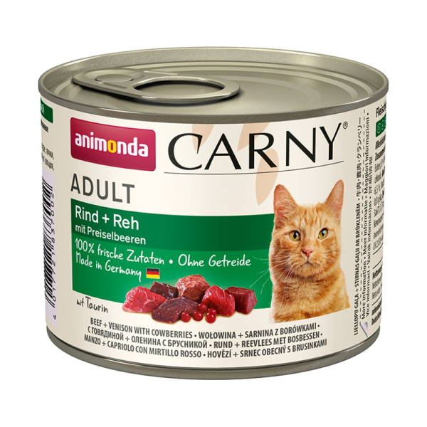 Animonda Cat Dose Carny Adult Rind & Reh & Preiselbeeren 200g