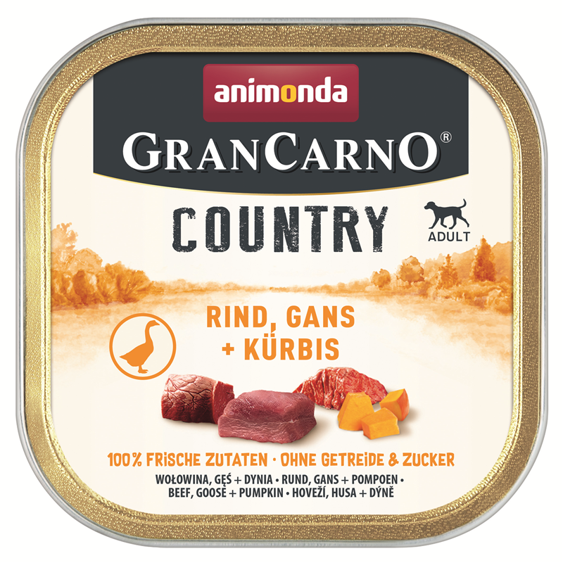 Animonda Dog GranCarno Adult Rind, Gans + Kürbis 150g