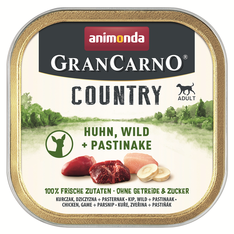 Animonda Dog GranCarno Adult Huhn, Wild + Pastinake 150g