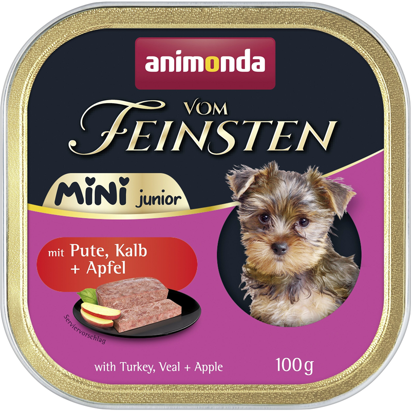 animonda Vom Feinsten Mini Junior mit Pute, Kalb + Apfel 100 g