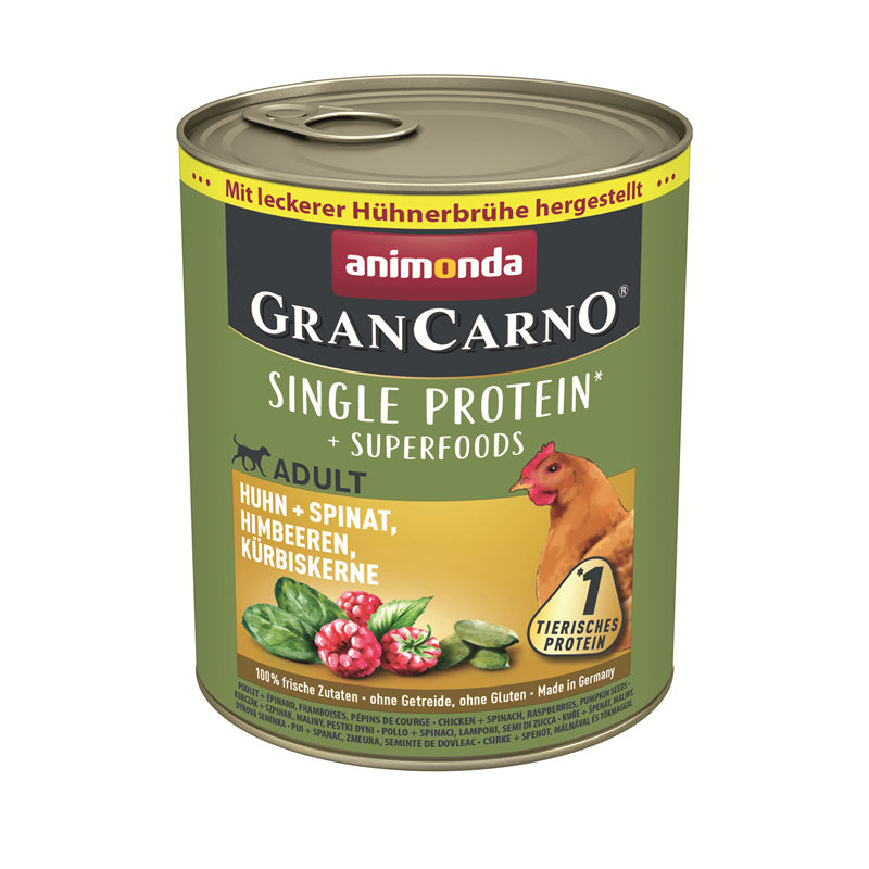 Animonda Dog Dose GranCarno Adult Superfood Huhn + Spinat 800 g