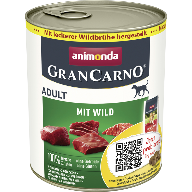 Animonda Dog Dose GranCarno Adult mit Wild 800 g