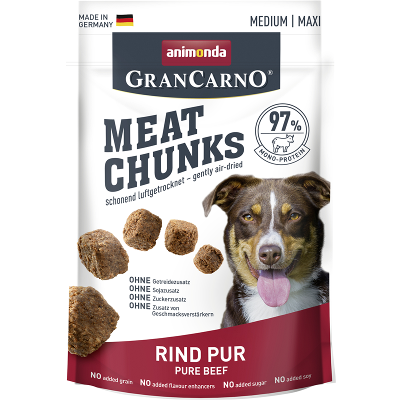 Animonda Dog Snack GranCarno Adult Meat Chunks Rind pur 80 g