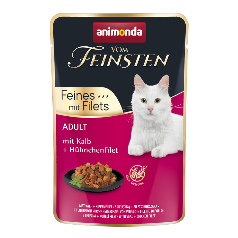 Animonda Cat Portionsbeutel vom Feinsten Adult Kalb + Hühnchenfilet 85 g