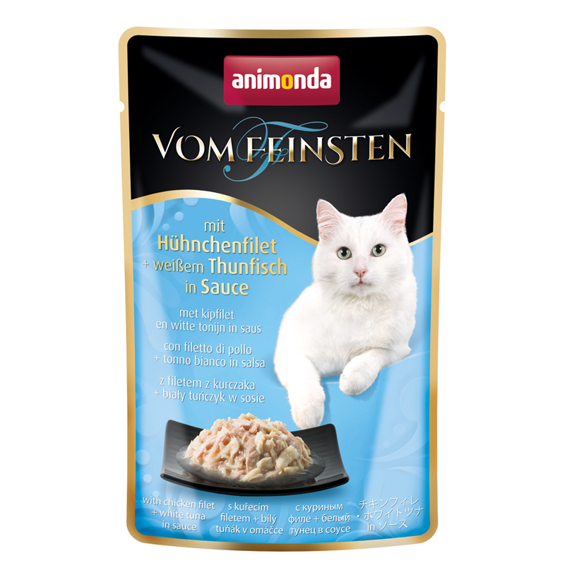 Animonda Cat Portionsbeutel vom Feinsten mit Hühnchenfilet & weißer Thunfisch in Sauce50g