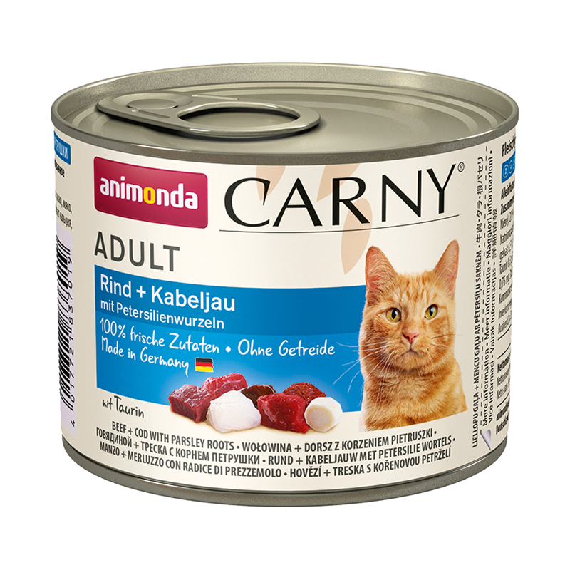 Animonda Cat Dose Carny Adult Rind & Kabeljau & Petersilienwurzeln 200g
