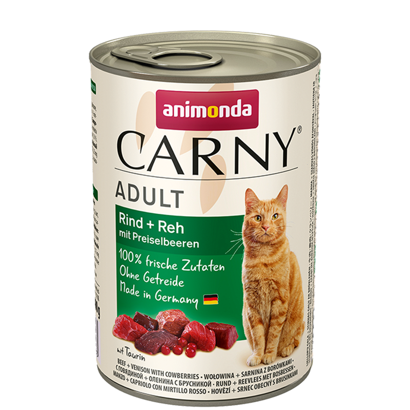 Animonda Cat Dose Carny Adult Rind & Reh & Preiselbeeren 400g