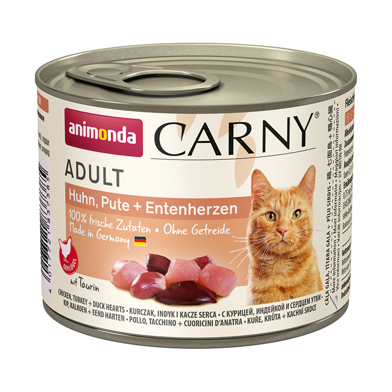 Animonda Cat Dose Carny Adult Huhn & Pute & Entenherzen 200g