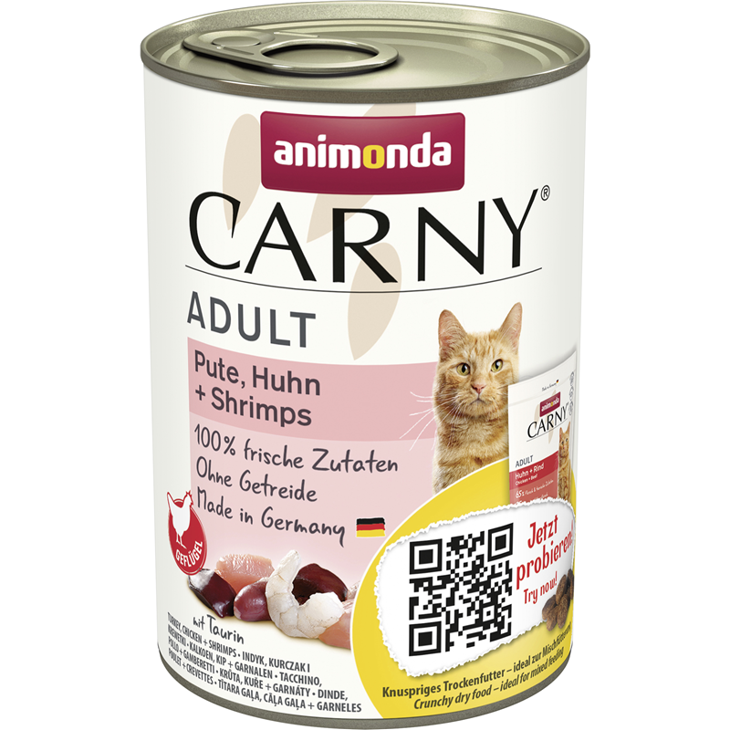 Animonda Cat Dose Carny Adult Pute & Huhn & Shrimps 400g