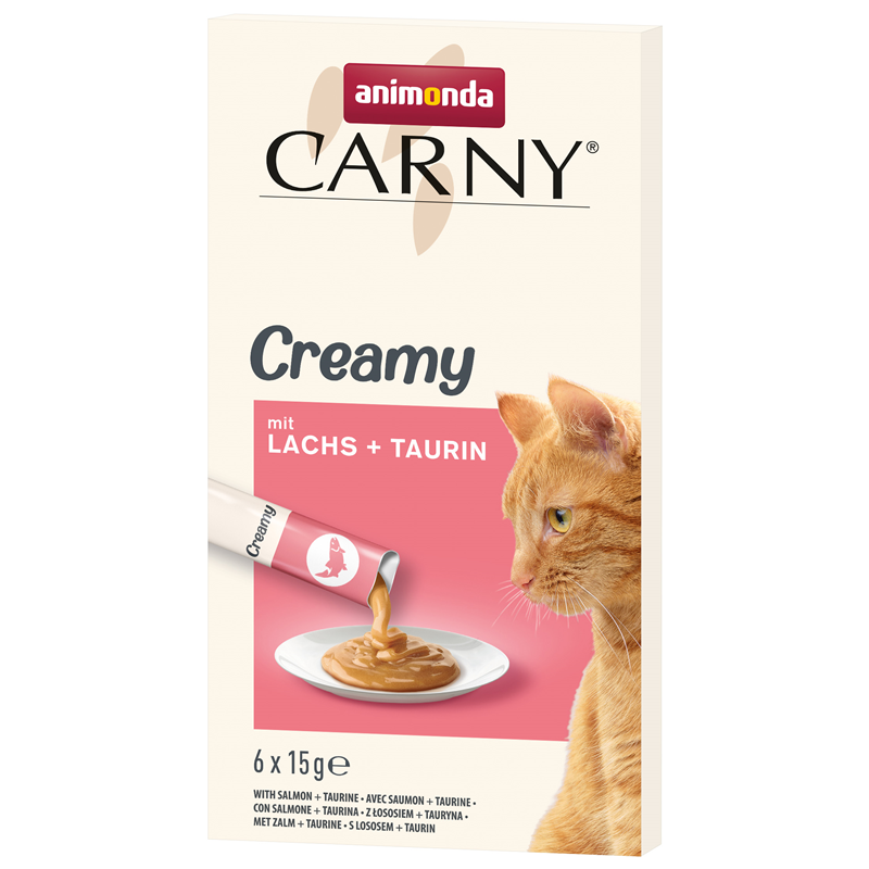 animonda Carny Creamy Adult mit Lachs + Taurin 6 x 16 g