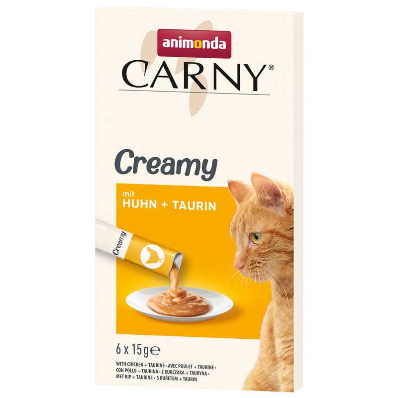 animonda Carny Adult Creamy mit Huhn + Taurin 6 x 16 g