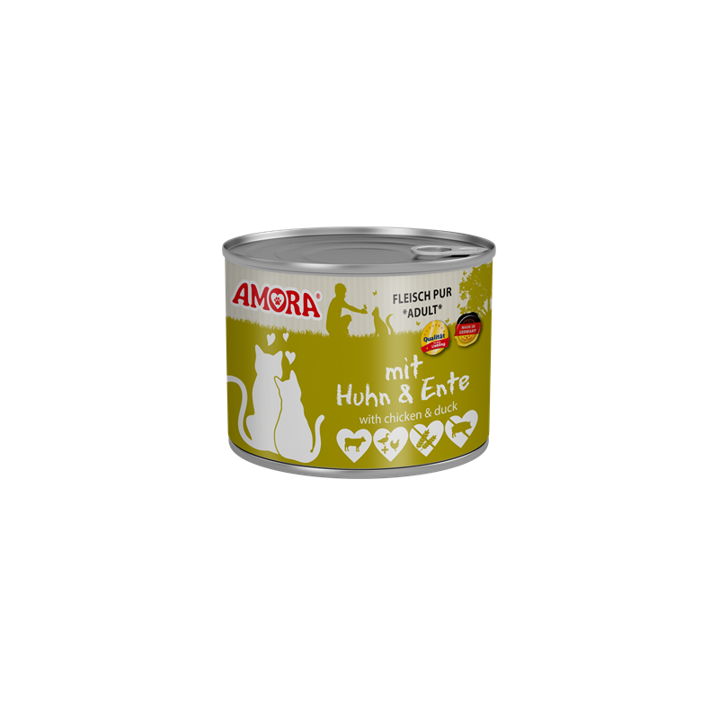 AMORA Fleisch Pur mit Huhn+Ente 200g