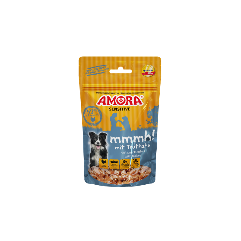 AMORA Dog Snack Sensitive mmmh! mit Truthahn 100 g