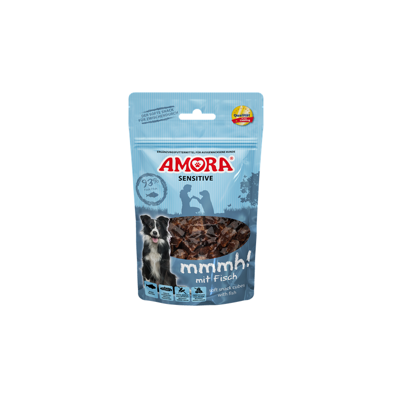 AMORA Dog Snack Sensitive mmmh! mit Fisch 100 g
