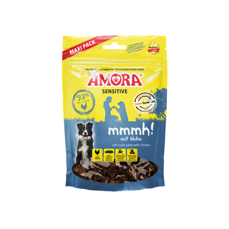 AMORA Dog Snack Sensitive mmmh! mit Huhn 350 g