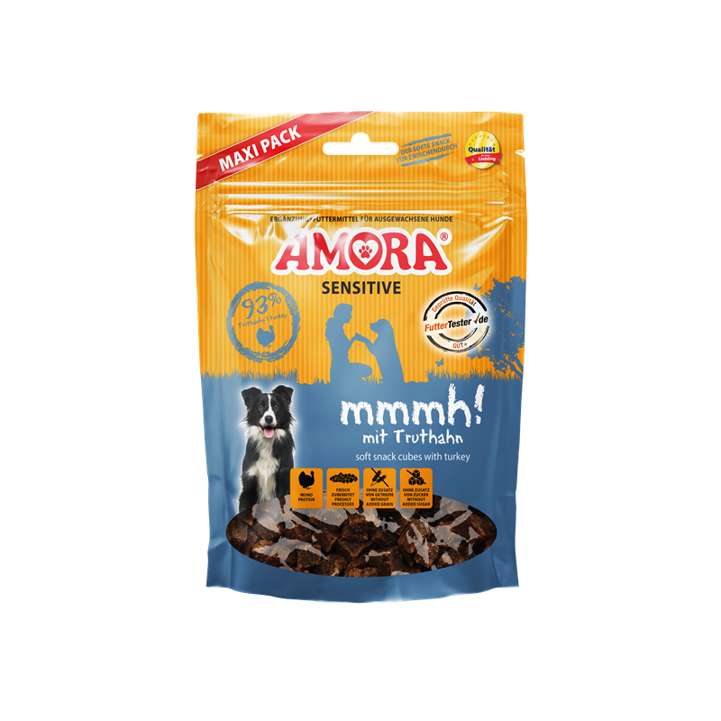 AMORA Dog Snack Sensitive mmmh! mit Truthahn 350 g