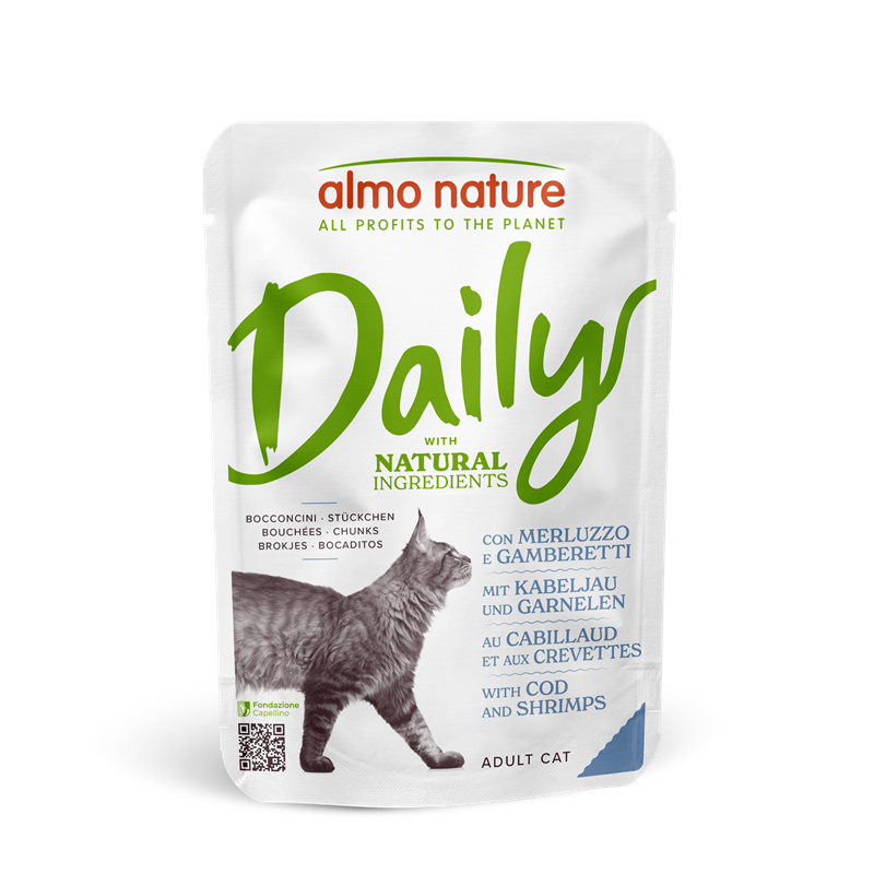 Almo Nature PB Daily Menu Kabeljau & Garnelen 70g
