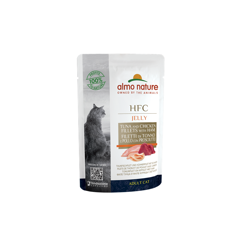 Almo Nature PB Natural Jelly Thunfischfilet, H?hnerfilet & Schinken 55g
