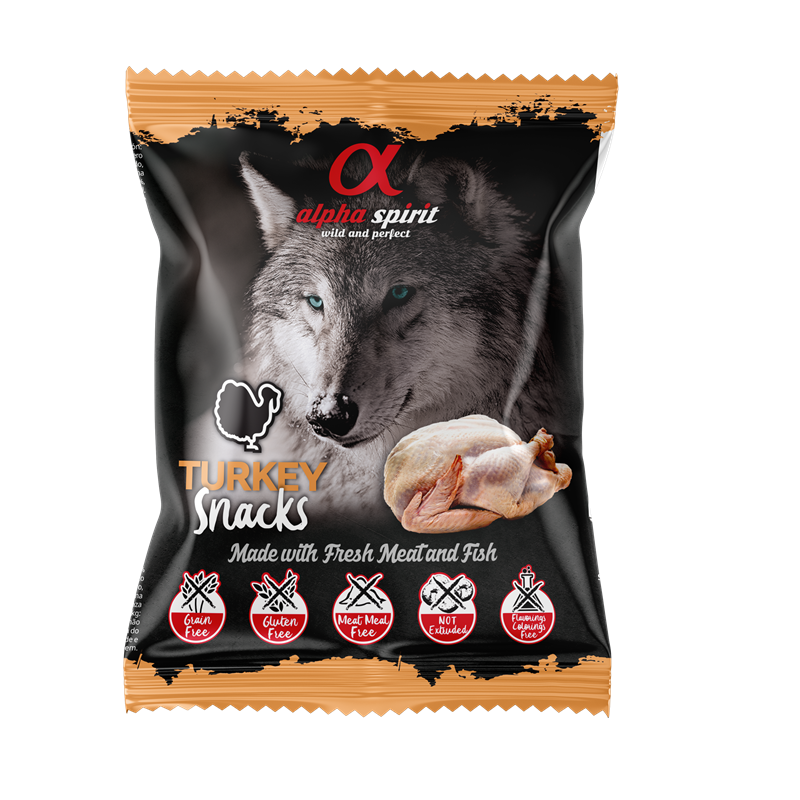 alpha spirit Snacks Bag gewürfelt Truthahn 50 g