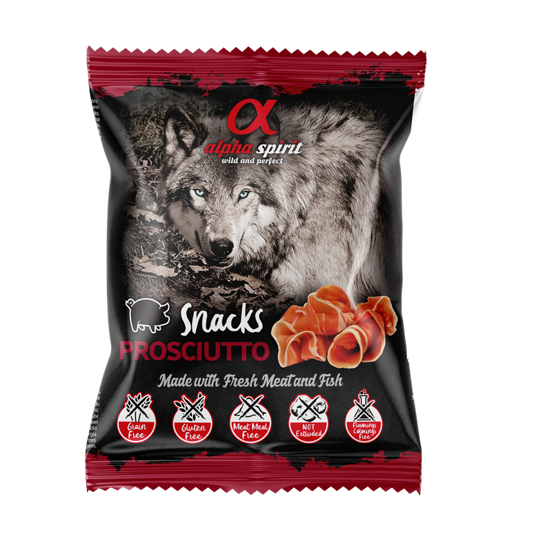 alpha spirit Snacks Bag gewürfelt Prosciutto 50 g