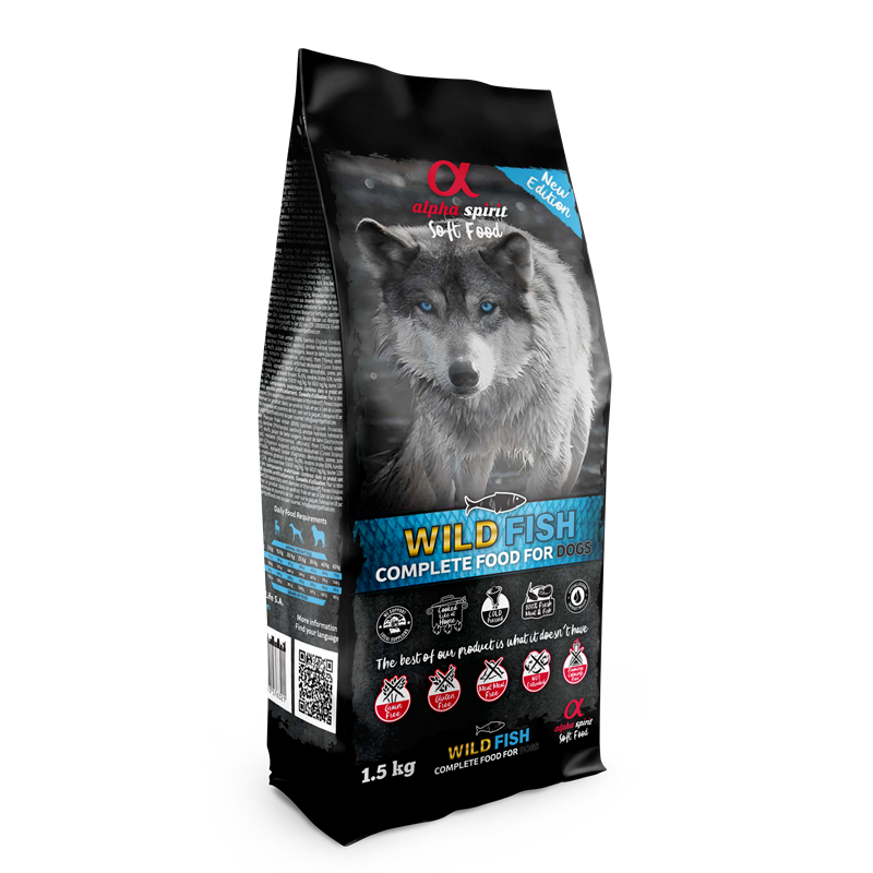 alpha spirit Dog Complete Soft Food Wild Fish 1,5kg