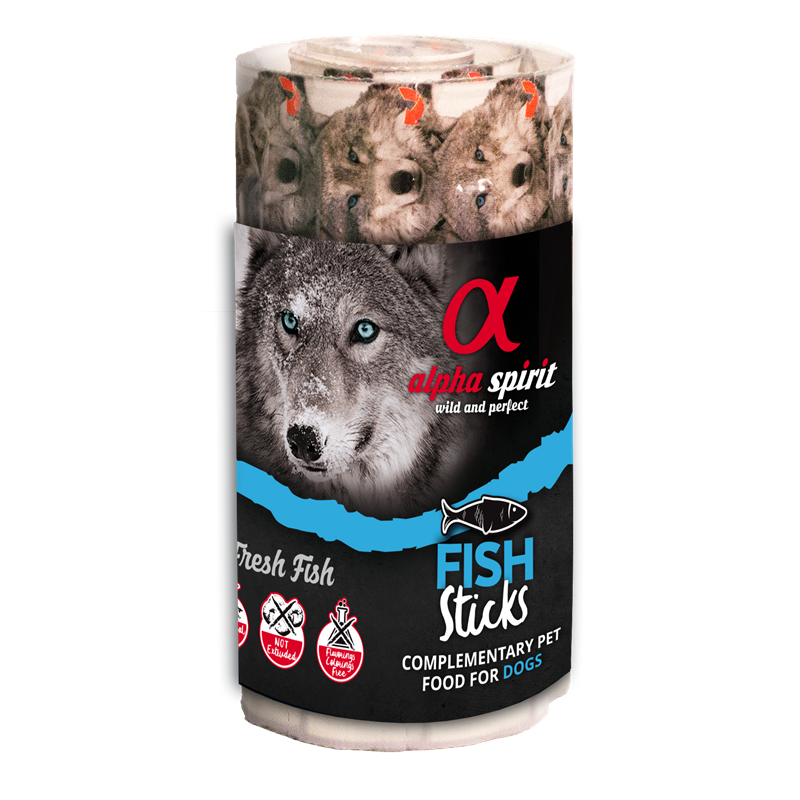 alpha spirit Dog Ristra Stick Fisch 16er