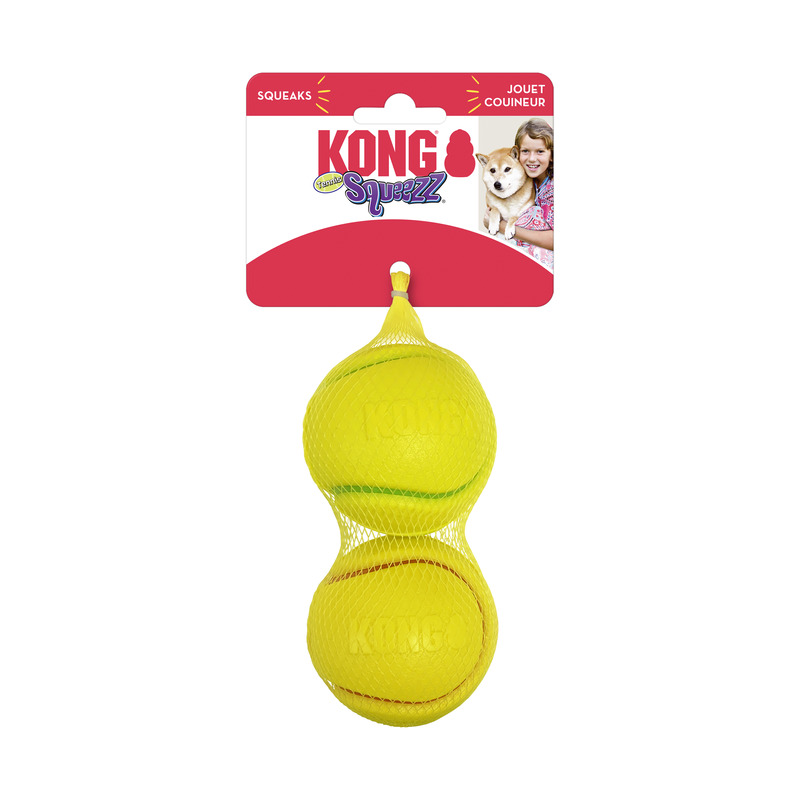 KONG Squeezz Tennis Medium 2er Pack Sortiert