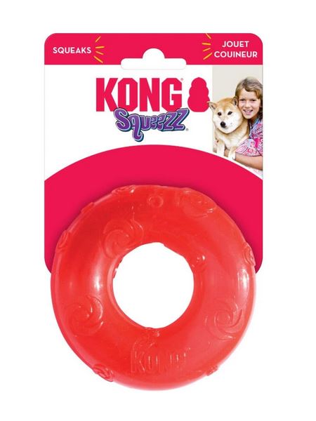 KONG Squeezz Ring Medium 10,8×3,2×10,8cm farblich sortiert