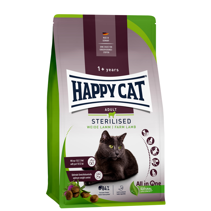 Happy Cat Sterilised Adult Weide Lamm 300g
