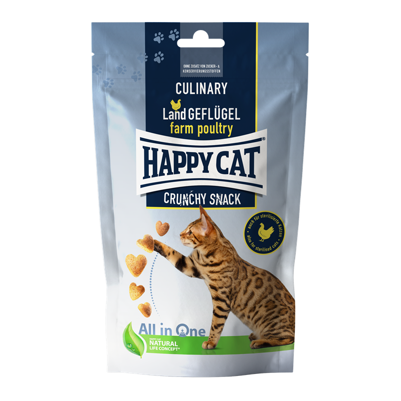 Happy Cat Snack Culinary Crunchy Land-Geflügel 70g