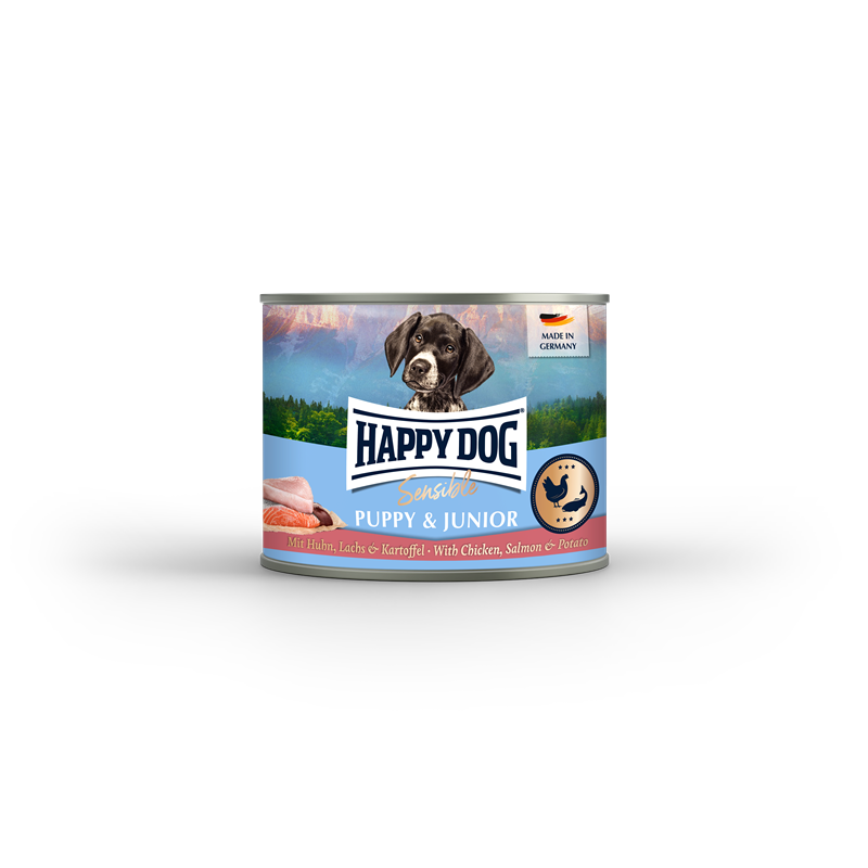 Happy Dog Dose Sensible Puppy Huhn, Lachs & Kartoffel Dose 200g
