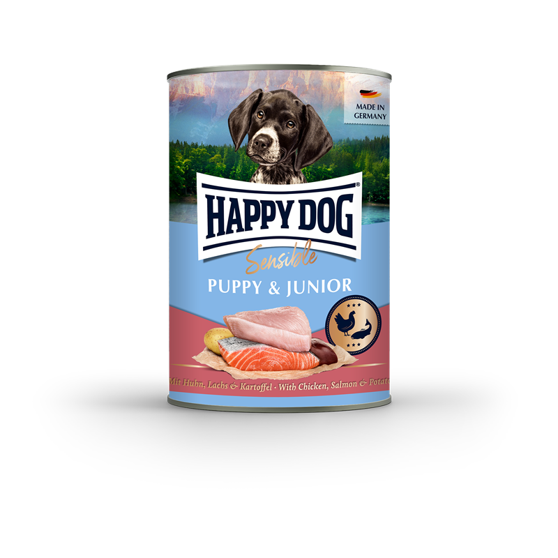 Happy Dog Sensible Puppy Huhn, Lachs & Kartoffel Dose 400g