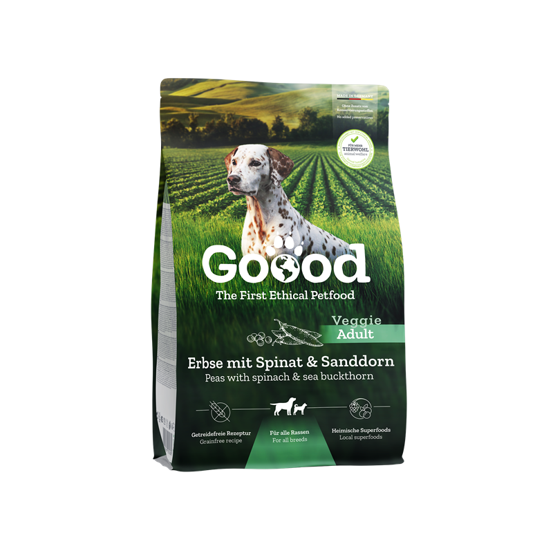 GOOOD Dog Adult Veggie Erbse mit Spinat und Sanddorn 300 g