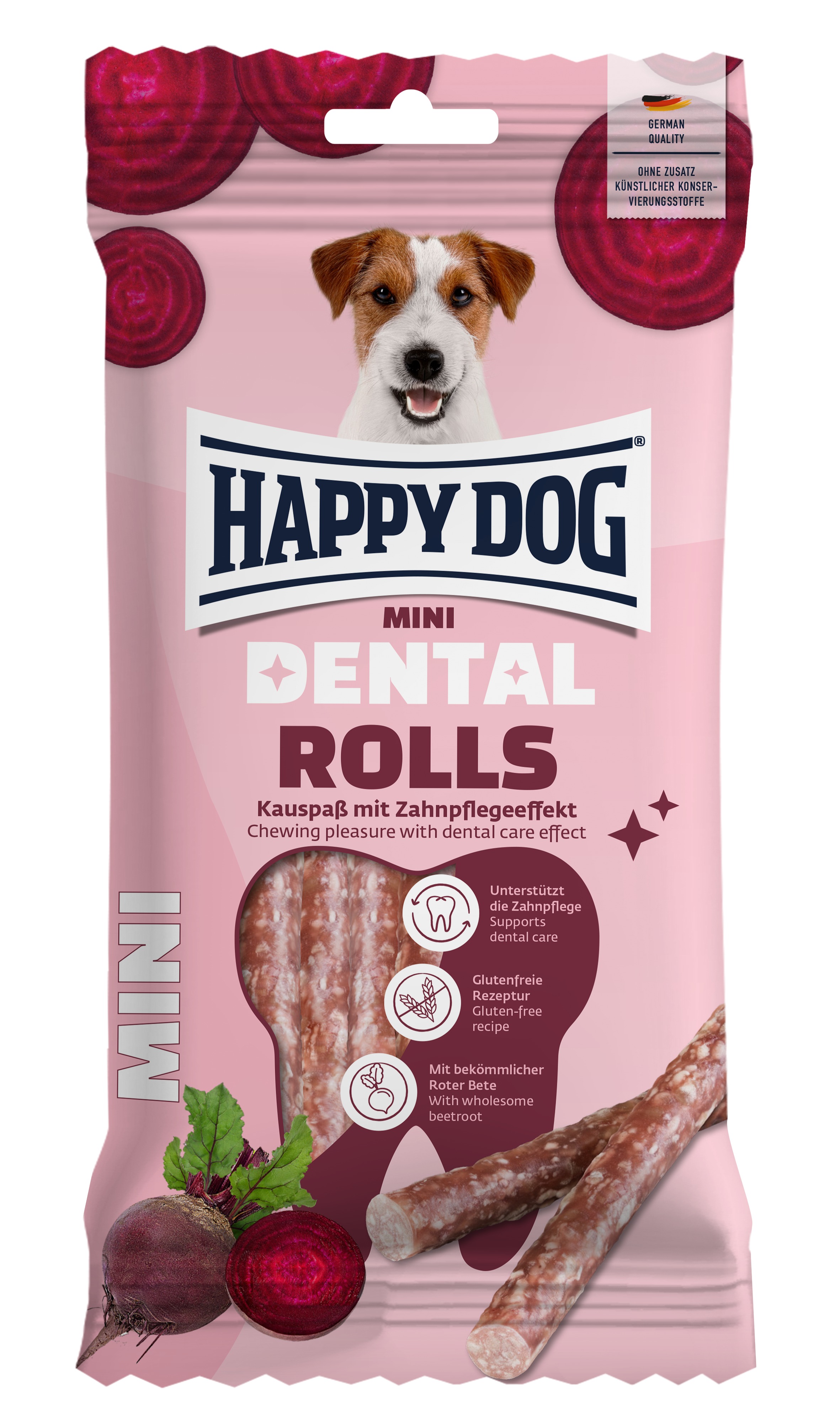 Happy Dog Dental Snacks Dental Rolls Mini 92g