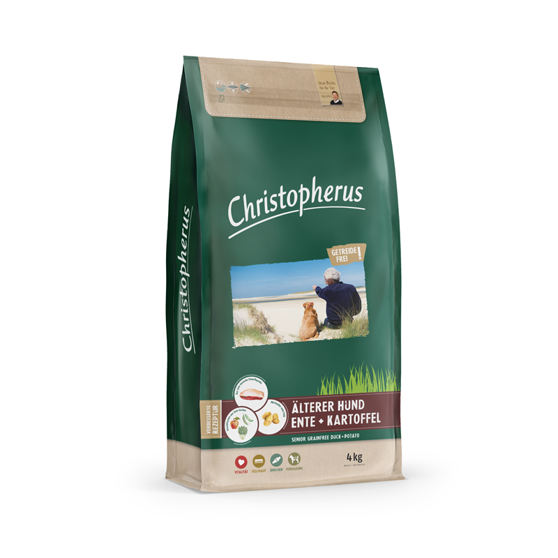 Christopherus Getreidefrei Älterer Hund Ente&Kartoffel 4kg