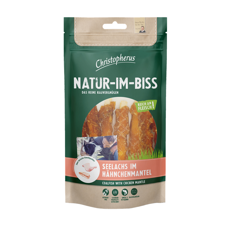 Christopherus Snack Seelachs im Hähnchenmantel 70g