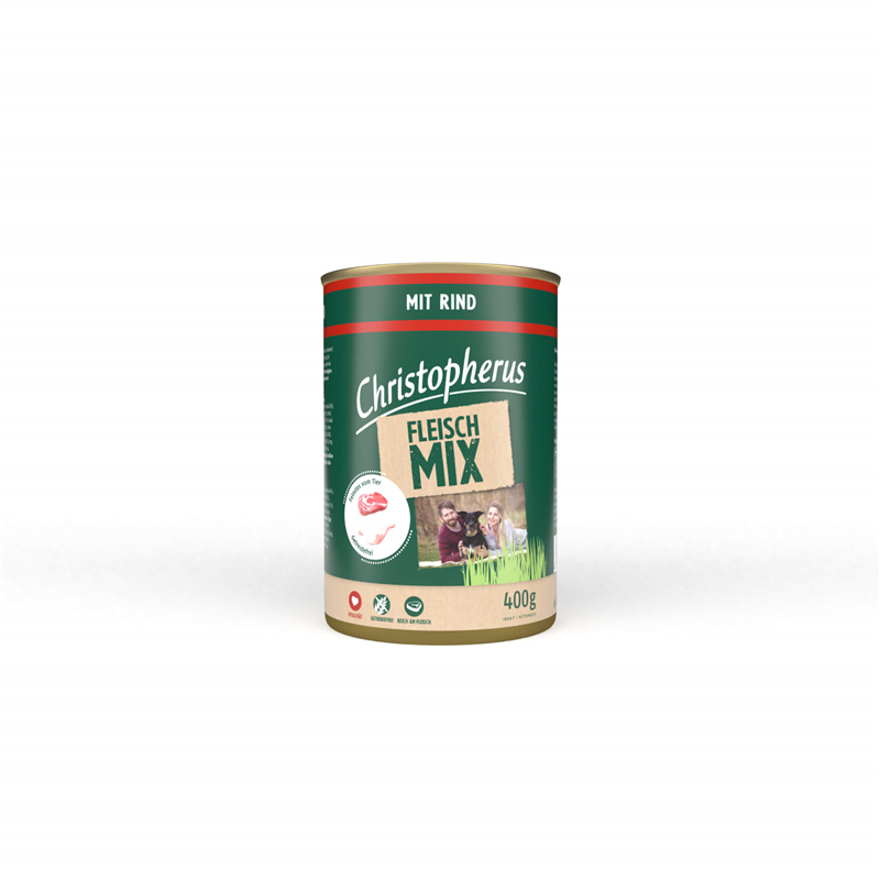 Christopherus Fleischmix - mit Rind 400g-Dose