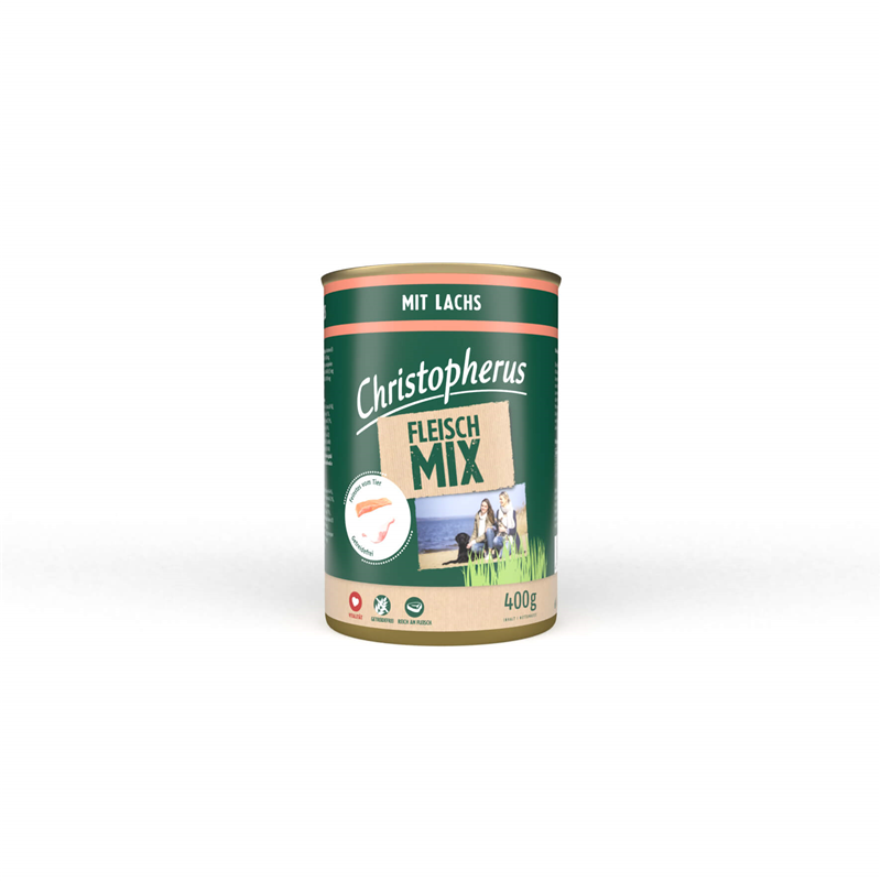 Christopherus Fleischmix - mit Lachs 400g-Dose