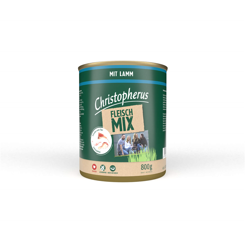 Christopherus Fleischmix - mit Lamm 800g-Dose