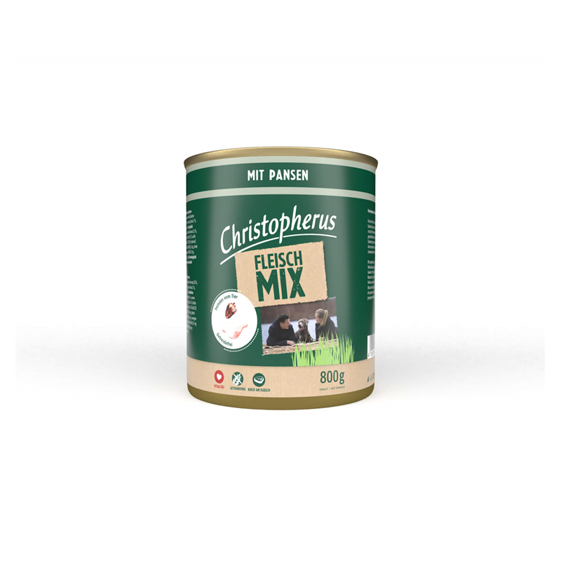 Christopherus Fleischmix - mit Pansen 800g-Dose