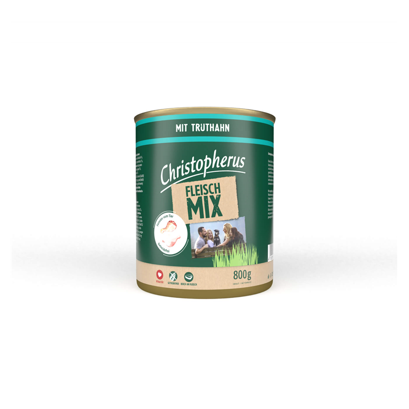 Christopherus Fleischmix - mit Truthahn 800g-Dose