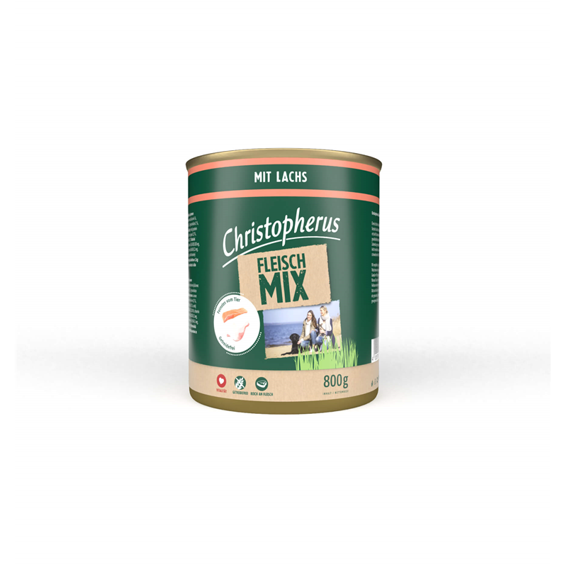 Christopherus Fleischmix - mit Lachs 800g-Dose