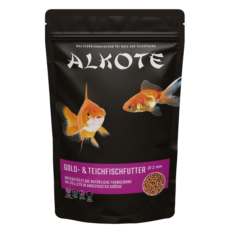 ALKOTE Fisch Futter Gold- & Teichfisch in der Tüte450g