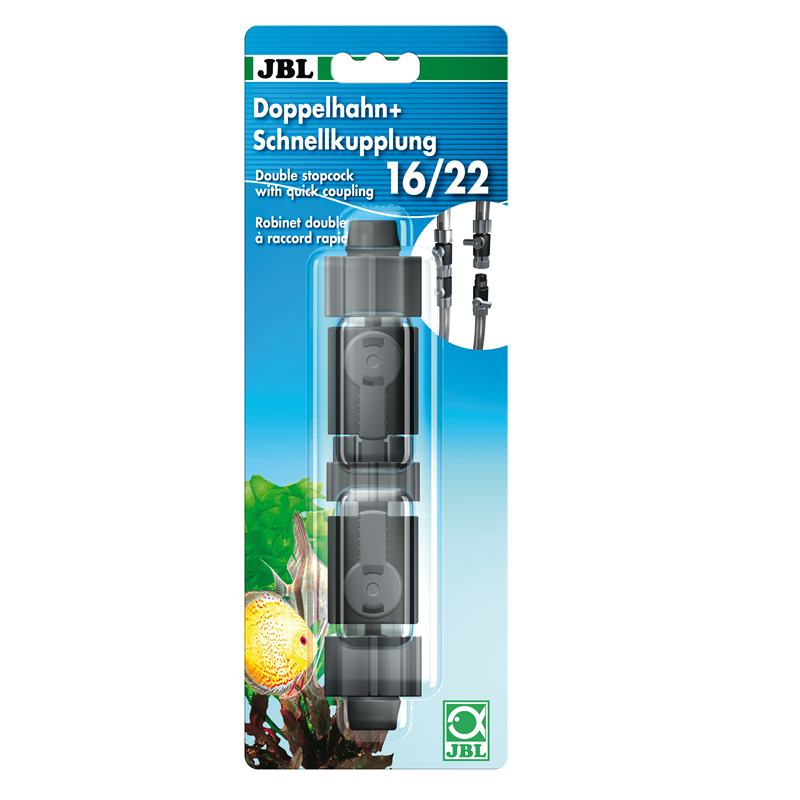 JBL Doppelhahn + Schnellkupplung 16/22