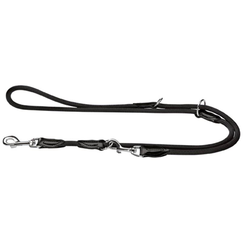 Hunter Verstellbare Führleine Freestyle schwarz 8 mm/200 cm