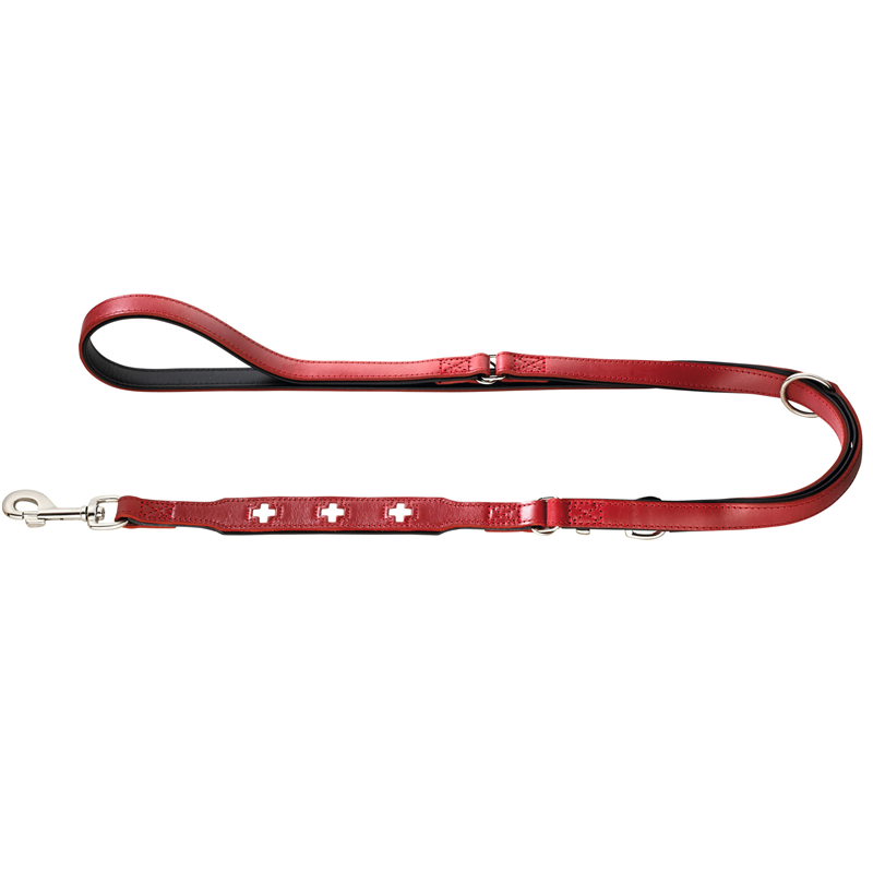 Hunter Verstellbare Führleine Swiss rot/schwarz 18/200